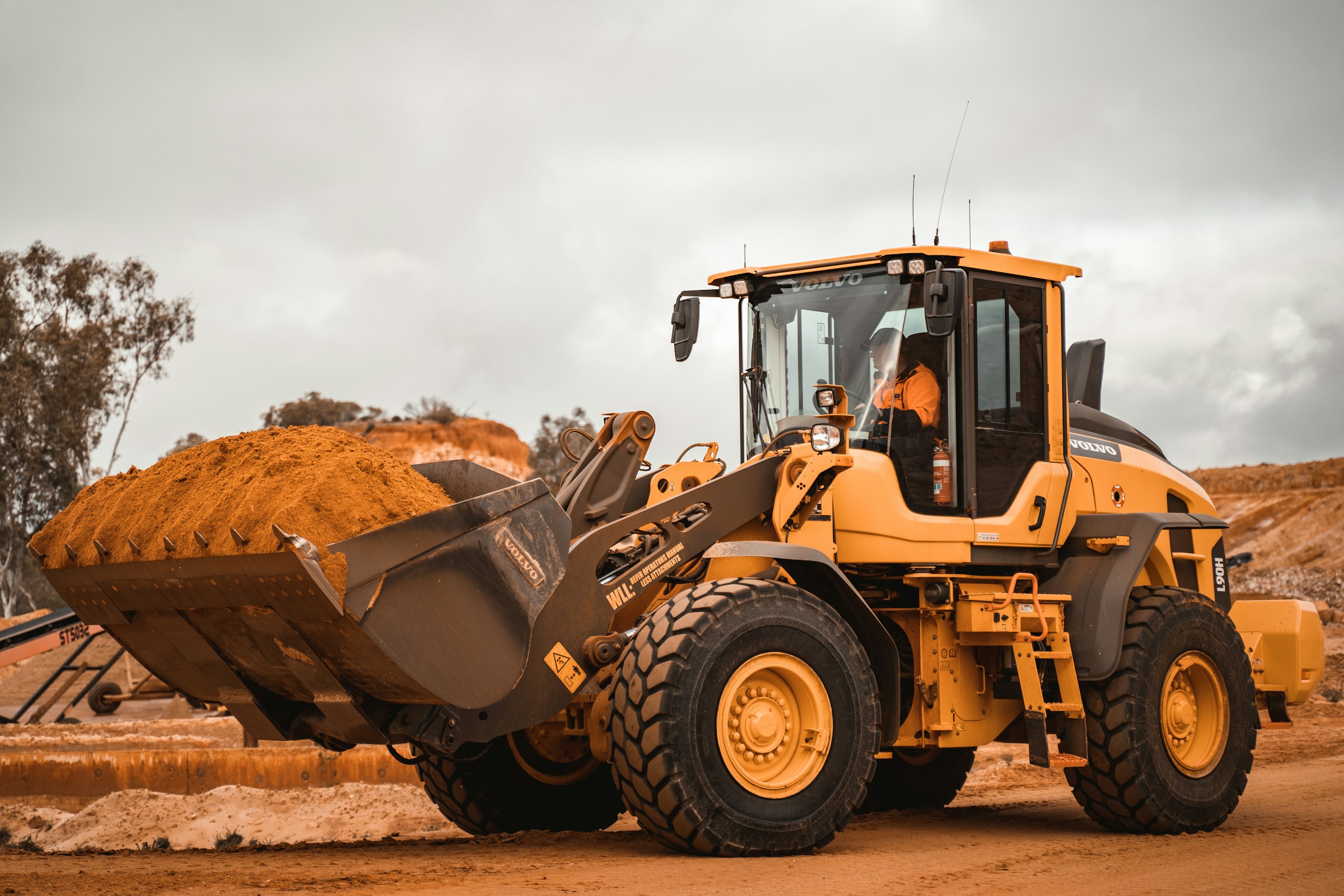 Quarry working environment illustration